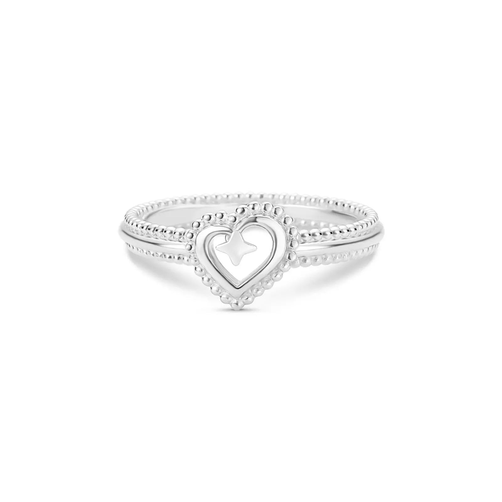 Life Love III Heart Ring in 925 Sterling Silver